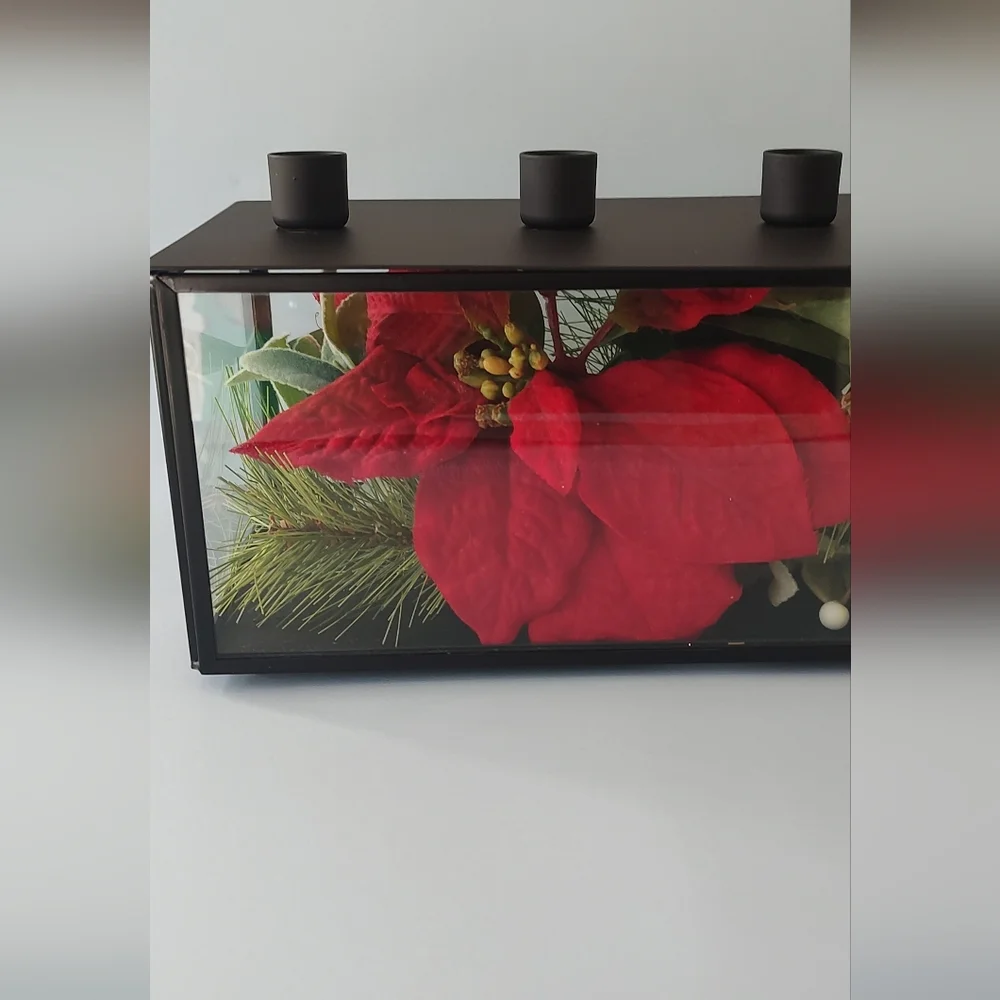Hearth and hand with magnolia rectangle taper holder metal black  decorative